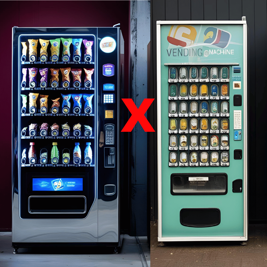 Old and New Vending Machine